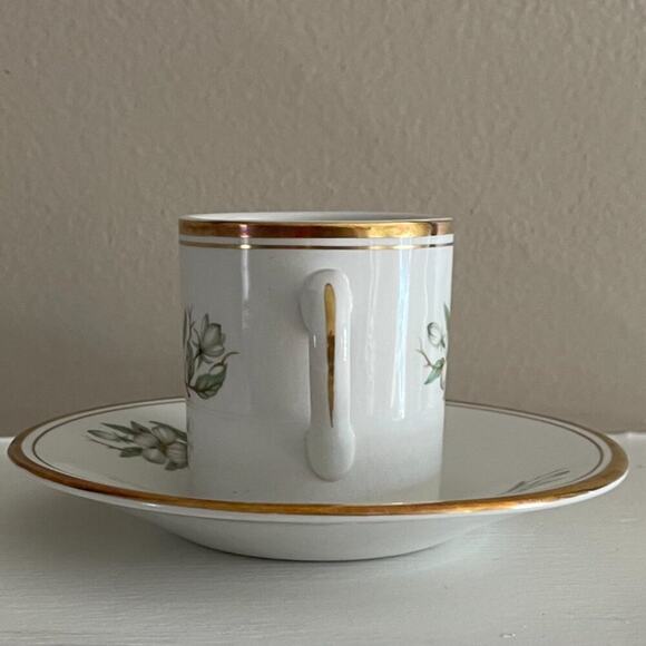 VTG Staffordshire Ambassador, Demitasse / Espresso Cup & Saucer, Dogwood, Floral - Picture 2 of 8